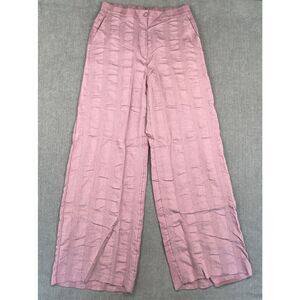 Boho Wide Leg Pants Jupe Women 2 Pink Mauve High Rise Resort Casual Capsule